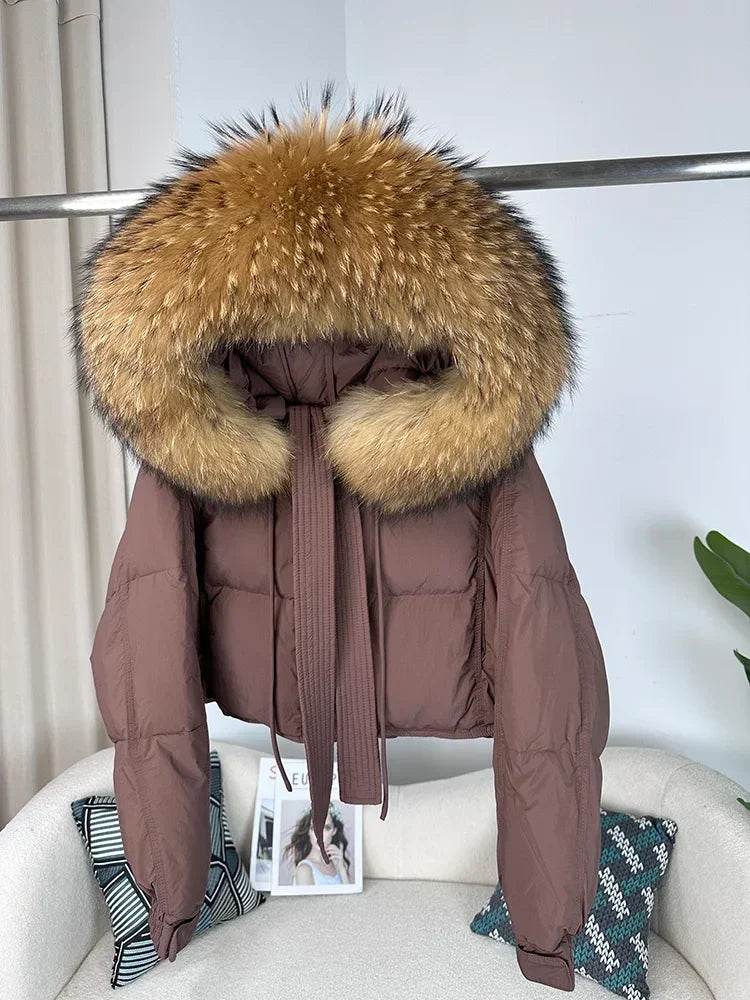 Buy Center Winter Women Jacket - Detachable Fur Collar & Duck Down - Buy Center UK