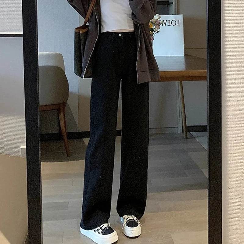 Buy Center Vintage Wide Leg Jeans - High Waist Fashion Trousers - Buy Center UK