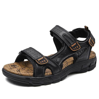 Buy Center Men's Luxury Genuine Leather Sandals - Casual & Soft - Buy Center UK