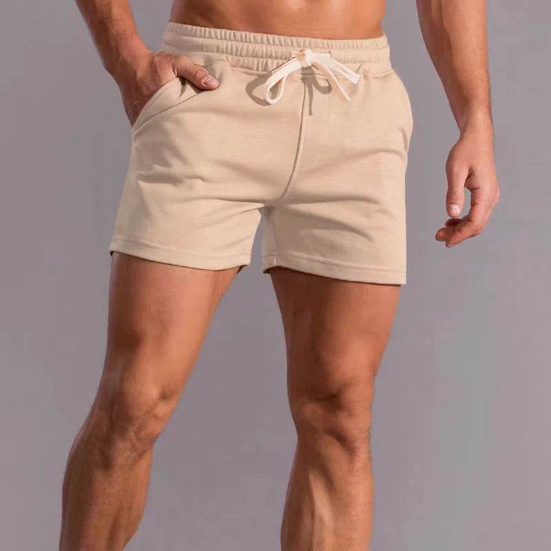 Buy Center Men's Fitness Sports Shorts - Gray Cotton Stretch Design - Buy Center UK