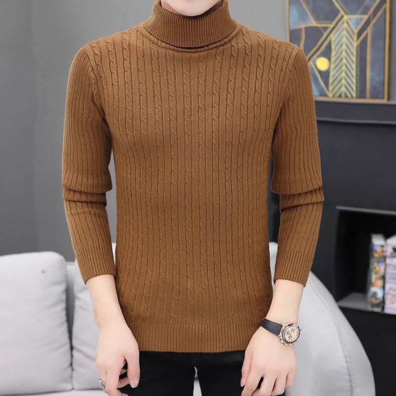 Buy Center Winter High Neck Sweater for Men - Slim Fit Turtleneck - Buy Center UK