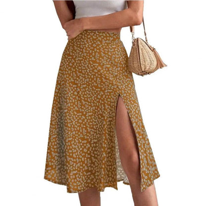 Buy Center Women’s Floral Print A-line Midi Skirt - High Waist Style - Buy Center UK