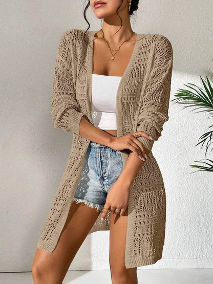 Buy Center Knitted Cardigan - Elegant Polyester, Loose Fit & Sun Shading - Buy Center UK