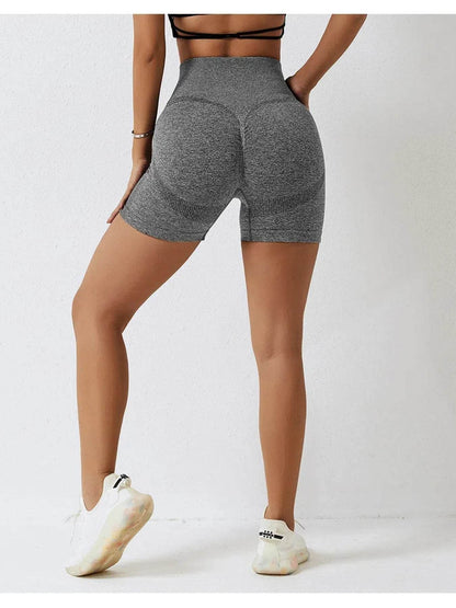 Buy Center High Waist Seamless Sports Shorts - Perfect for Yoga & Cycling - Buy Center UK
