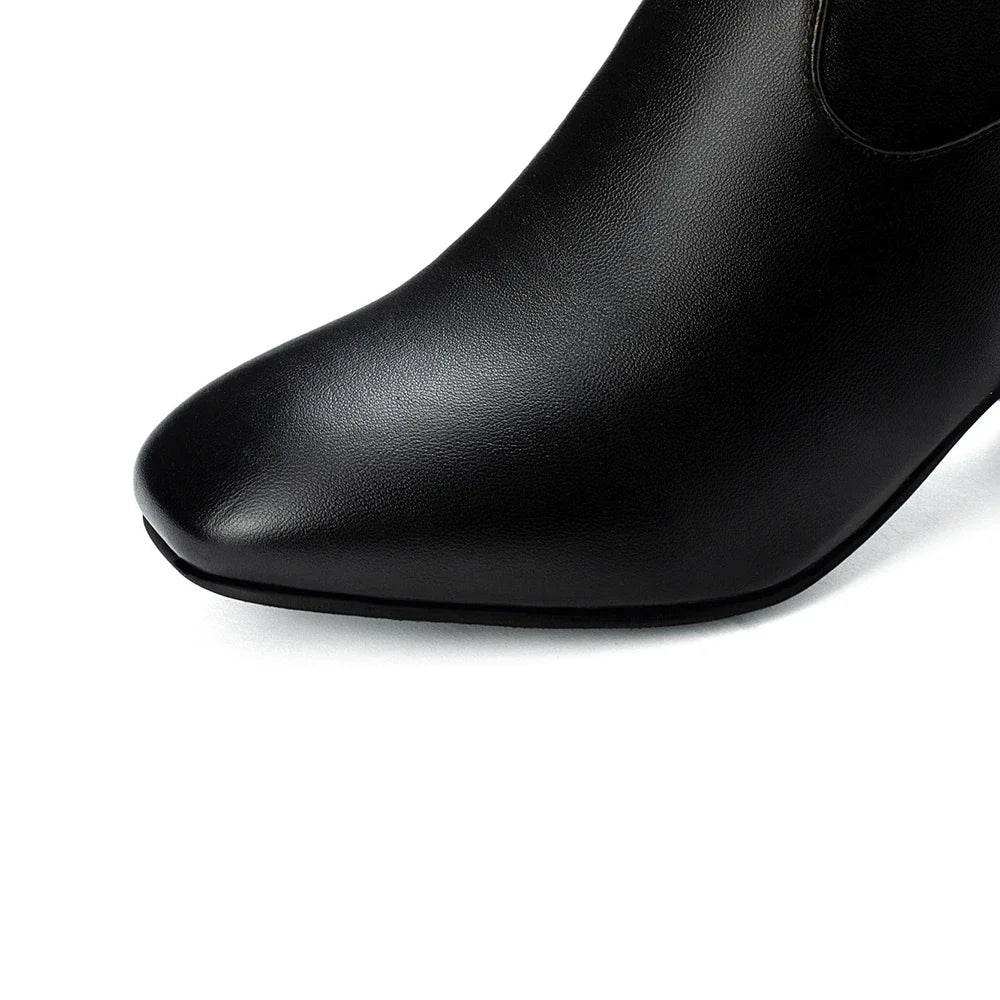 Buy Center Over The Knee Boots - Thick Heels, PU Leather, Stylish - Buy Center UK