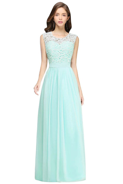 Mint Green Bridesmaid Dresses - Elegant A-Line Chiffon Gowns - Buy Center UK