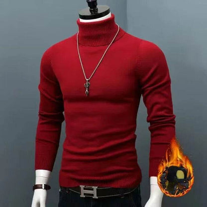 Buy Center Men's Winter Thick Warm Turtleneck Sweater - Slim Fit - Buy Center UK