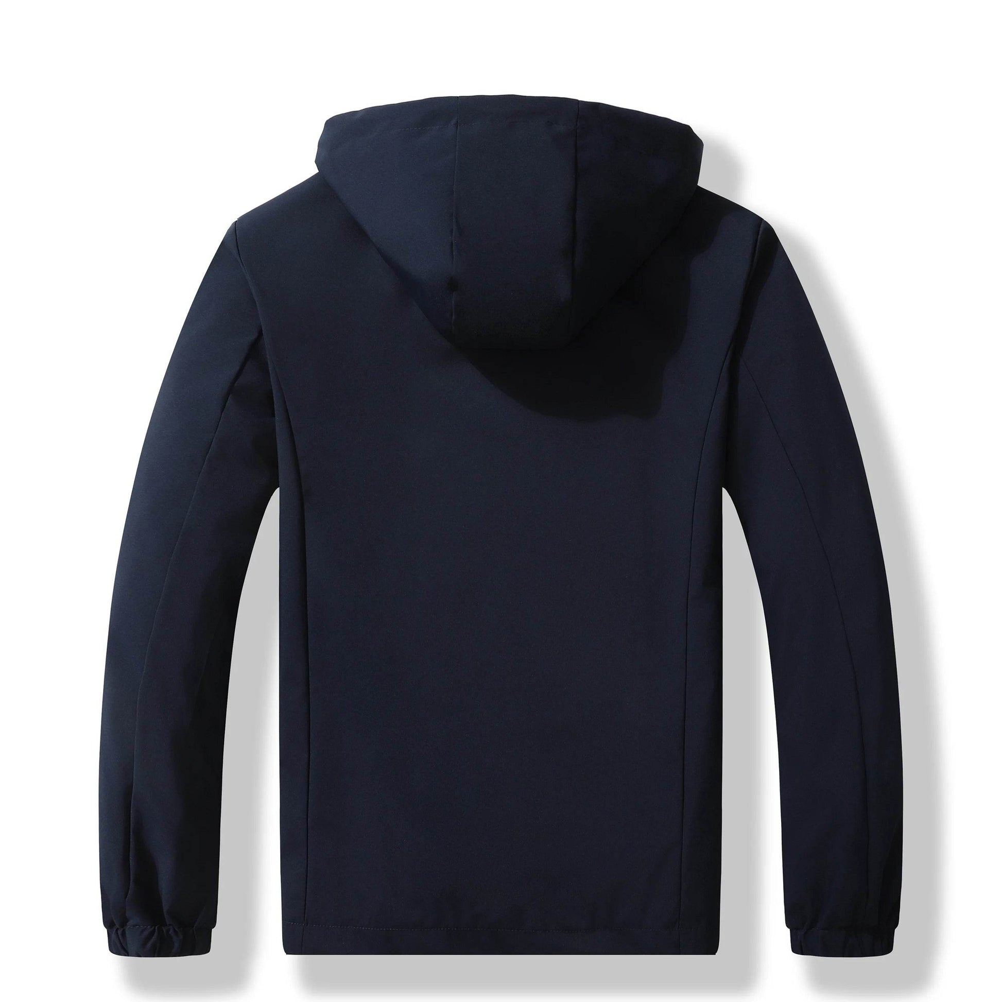 FBI Men's Zipper Jackets - Casual Solid Color, Windproof & Hooded - Buy Center UK