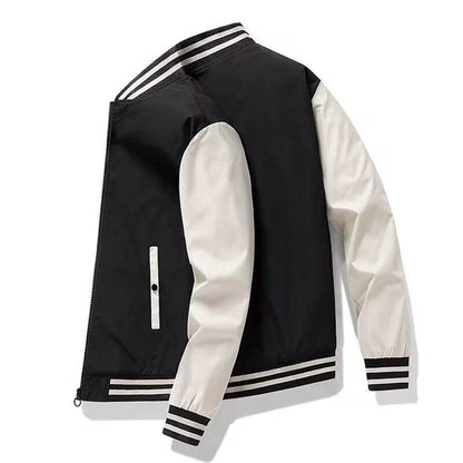 Buy Center Men's Color Contrasting Baseball Jacket - Casual Spring/Fall - Buy Center UK