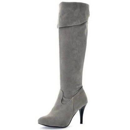 Buy Center Women's Over Knee Boots - Thin High Heels, Plus Sizes 34-50 - Buy Center UK