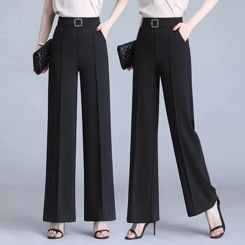 Buy Center High Waist Wide Leg Pants - Casual & Fashionable Trousers - Buy Center UK