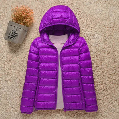 Buy Center Women's Down Jacket - Lightweight Hooded Parka for Winter - Buy Center UK