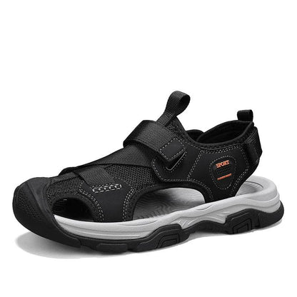 Buy Center Men's Summer Sandals - Genuine Leather, Anti-Slip Comfort - Buy Center UK