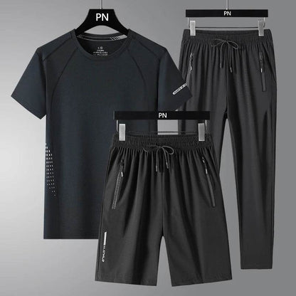 2025 Summer Black White Tracksuit Set - Men's Oversized Sportswear - Buy Center UK