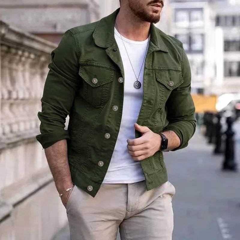 2025 Men's Fashion Denim Jacket - Casual Loose Fit for Autumn - Buy Center UK