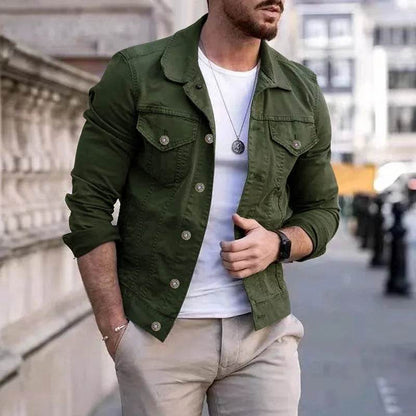 2025 Men's Fashion Denim Jacket - Casual Loose Fit for Autumn - Buy Center UK