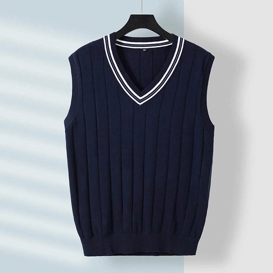 Buy Center Men's Casual Sweater Vest - Slim Fit Pure Cotton Pullover - Buy Center UK