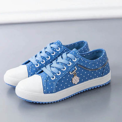 Buy Center Women's Summer Casual Shoes - Breathable Cutout Canvas Sneakers - Buy Center UK