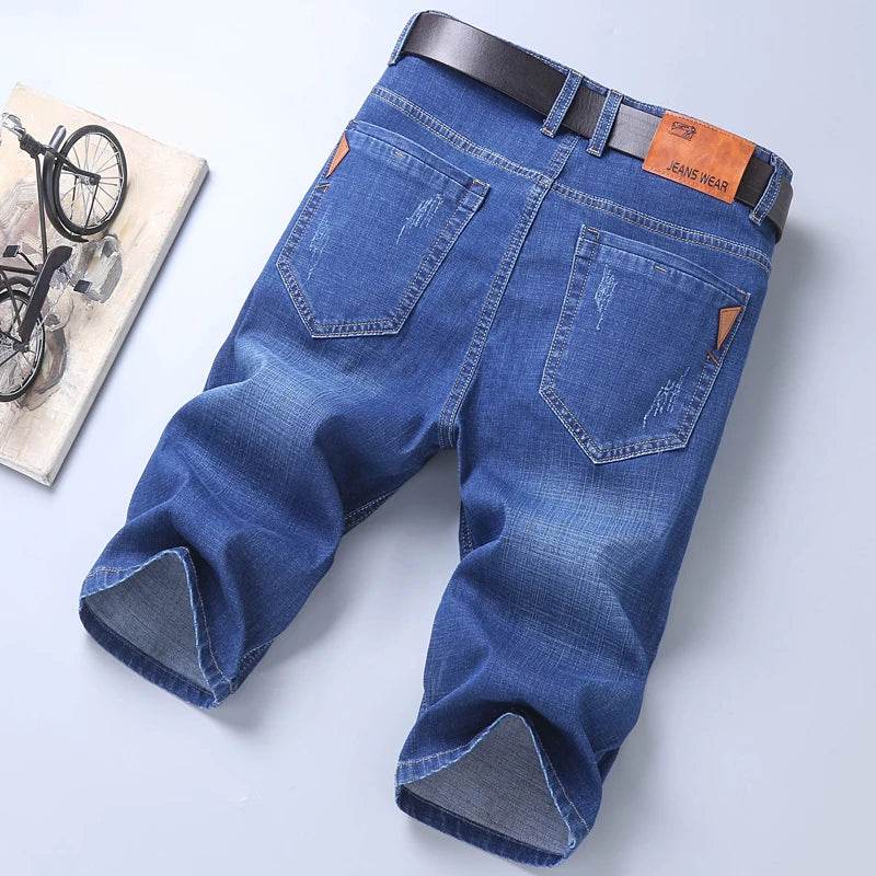 Buy Center Men's Denim Shorts - Classic Black & Blue Slim Fit - Buy Center UK