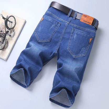 Buy Center Men's Denim Shorts - Classic Black & Blue Slim Fit - Buy Center UK