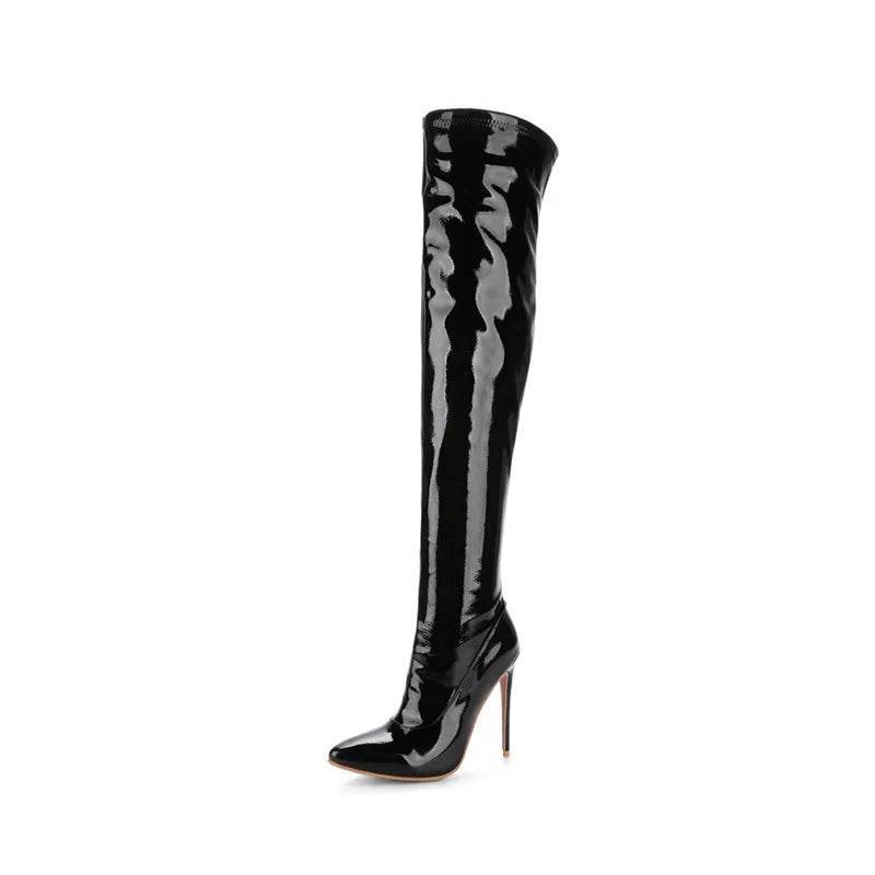 ZOGEER Women's Thigh High Boots - Sexy Red Heels Over the Knee - Buy Center UK