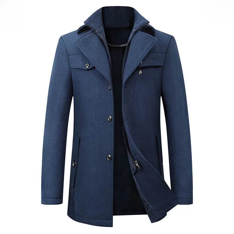 Buy Center Men's Woolen Coat - Thickened Warm Fashion Jacket 2023 - Buy Center UK