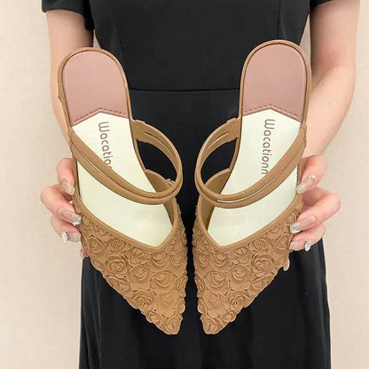 Buy Center Women's Waterproof Summer Shoes - Pointed Toe & Thick Heel - Buy Center UK