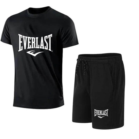 EVERLAST Men's T-Shirt and Shorts Set - Breathable Gym Wear - Buy Center UK