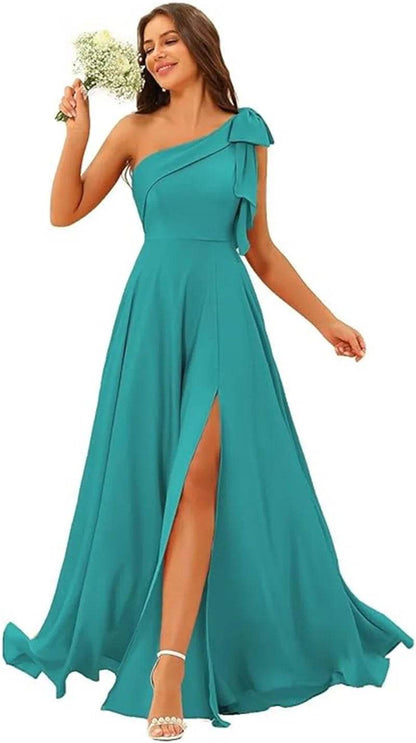 Buy Center Customized Satin A-Line One Shoulder Bridesmaid Dress - Buy Center UK