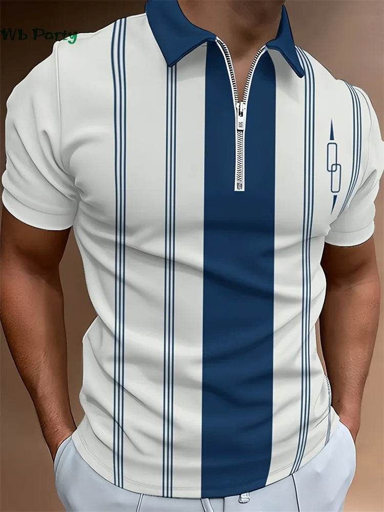 Buy Center Classic Stripe T-Shirt - Breathable Polo for Men - Buy Center UK