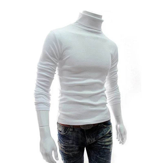 Buy Center Spring Thin Men Turtleneck Sweater - Stylish Black Pullover - Buy Center UK