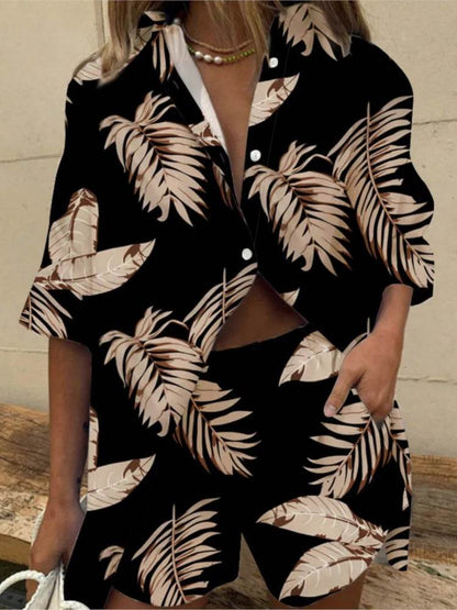Buy Center Two Piece Women's Summer Set - Stylish Print, Loose Fit - Buy Center UK