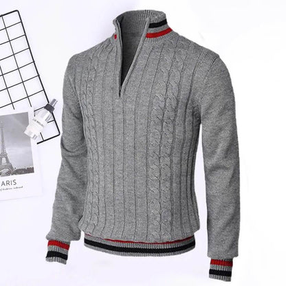 Buy Center Turtleneck Pullover Sweater - Patchwork Color Twist Design - Buy Center UK