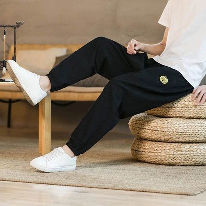 Buy Center Summer Casual Cotton Linen Ninth Pants - Loose Harem Style - Buy Center UK
