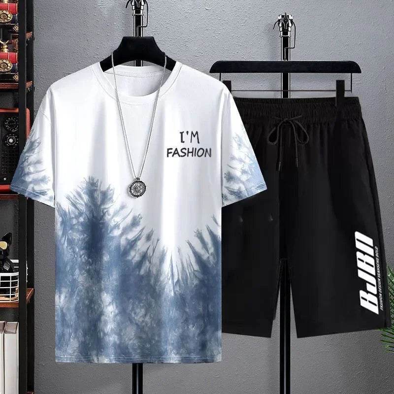 Buy Center Men's 025 Summer Sportswear Set - Quick Dry T-shirt & Shorts - Buy Center UK