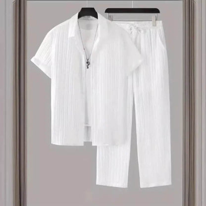 Buy Center 2024 Striped Short Sleeve Shirt - Trendy Button-Up Style - Buy Center UK