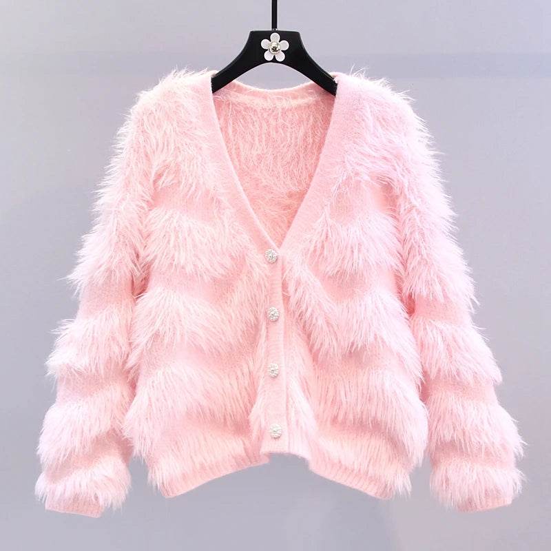 ABRIN Women’s Cashmere Cardigan – Elegant Tassels, Button Up Design - Buy Center UK