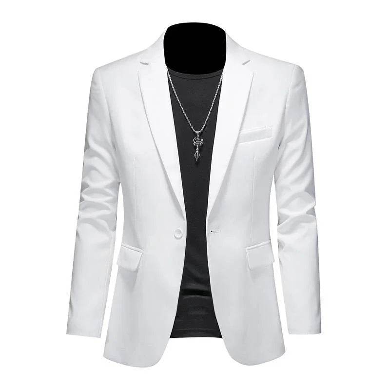 Buy Center Casual Business Blazer for Men - Solid Color Elegance - Buy Center UK