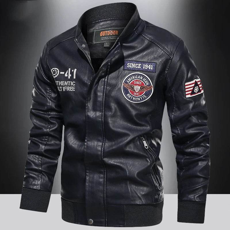 Buy Center Men's Color Block Motorcycle Jacket - Spring & Autumn Style - Buy Center UK