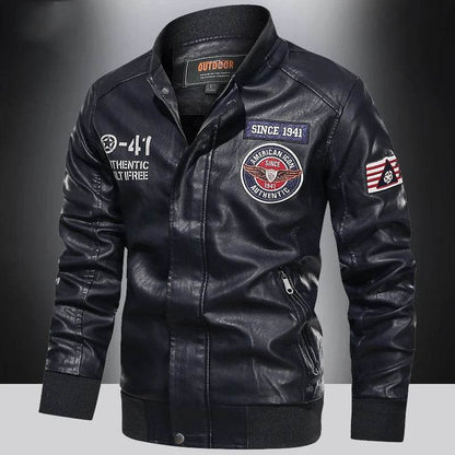 Buy Center Men's Color Block Motorcycle Jacket - Spring & Autumn Style - Buy Center UK