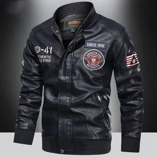 Buy Center Men's Color Block Motorcycle Jacket - Spring & Autumn Style - Buy Center UK