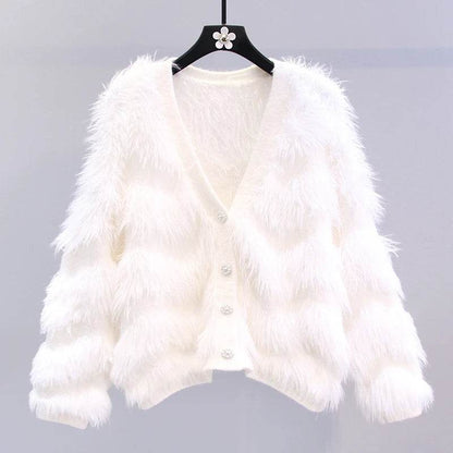 ABRIN Women’s Cashmere Cardigan – Elegant Tassels, Button Up Design - Buy Center UK