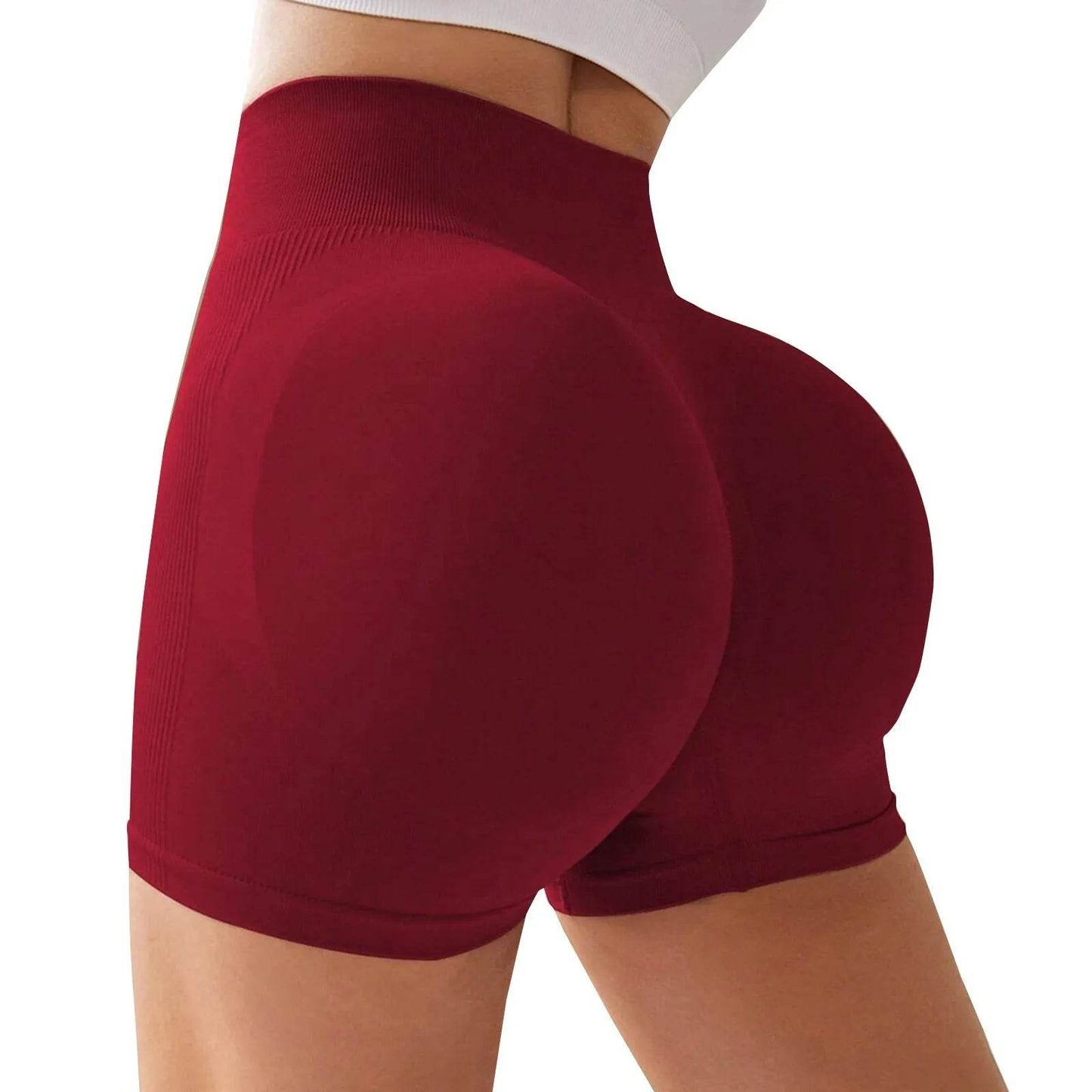Buy Center High Waist Peach Lift Sports Shorts - Elegant Summer Fit - Buy Center UK