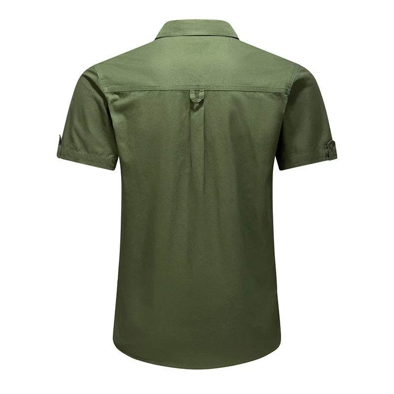 Buy Center Army Green Men's Casual Shirt - Breathable Cotton Style - Buy Center UK