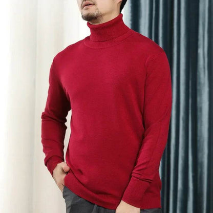 Buy Center White Turtleneck Sweater - Oversized Warm Knit Pullover - Buy Center UK