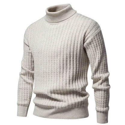 Buy Center Men's Turtleneck Pullover Sweater - Casual Knit for Winter - Buy Center UK