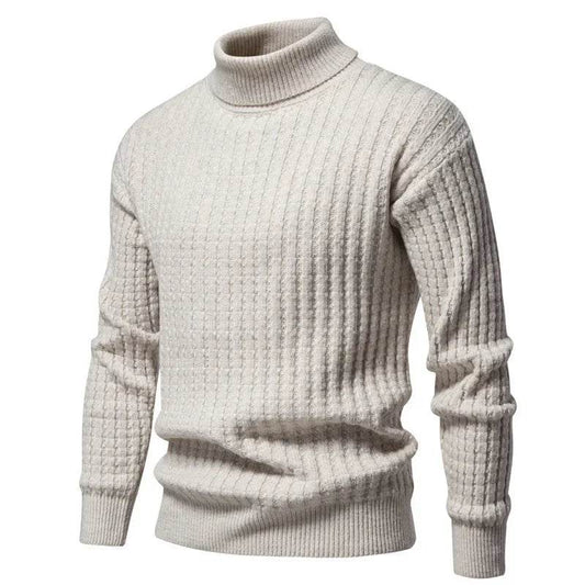 Buy Center Men's Turtleneck Pullover Sweater - Casual Knit for Winter - Buy Center UK