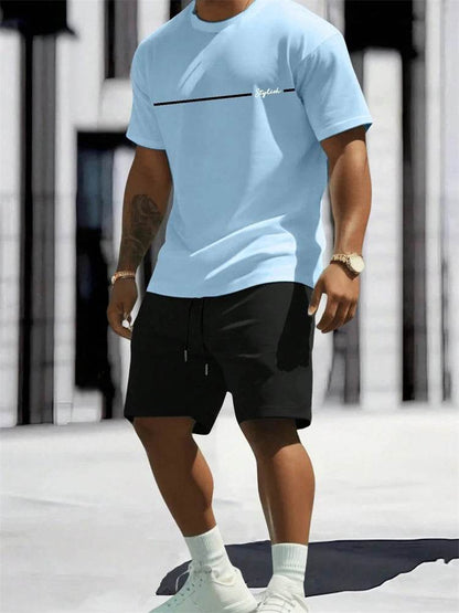 2024 Men's Short Sleeve Shorts 2-Piece Set - Casual Summer Style - Buy Center UK