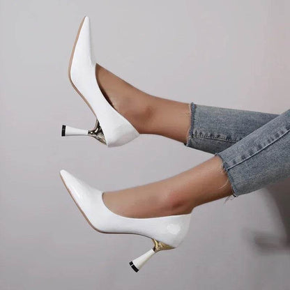 Buy Center Elegant Heeled Pumps - Pointed Toe Red & Black Styles - Buy Center UK