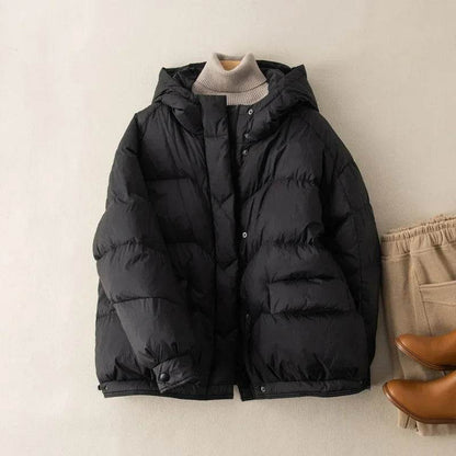 Buy Center Women's Oversize Duck Down Coat - Warm Hooded Jacket - Buy Center UK